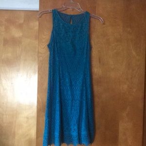 Hollister blue lace dress